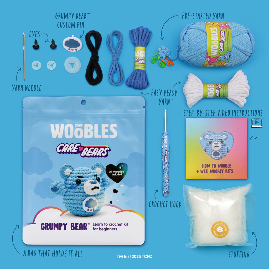 Grumpy BearTM Crochet Kit