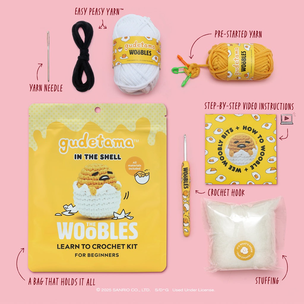GudetamaTM in the Shell Crochet Kit