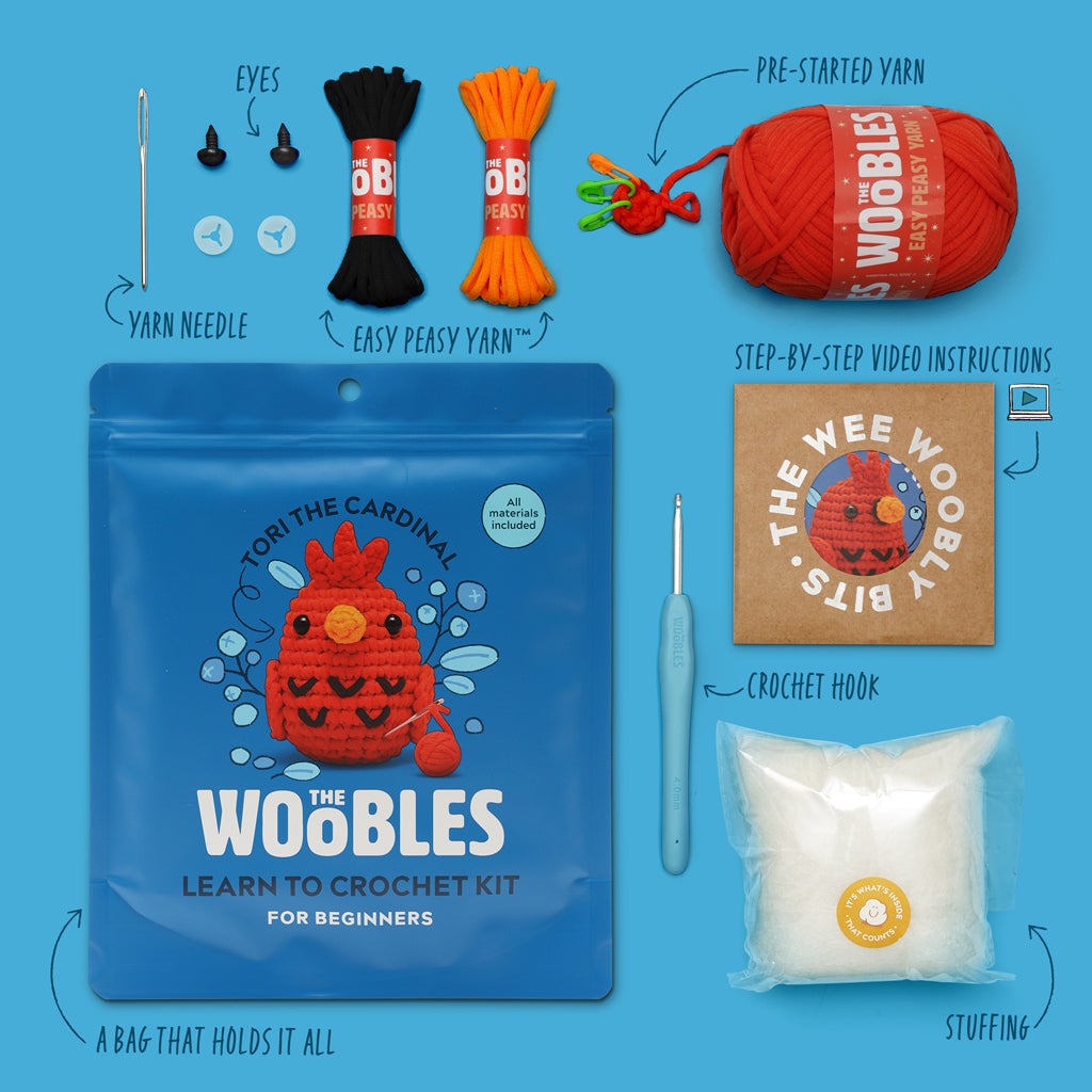 Tori the Cardinal Crochet Kit