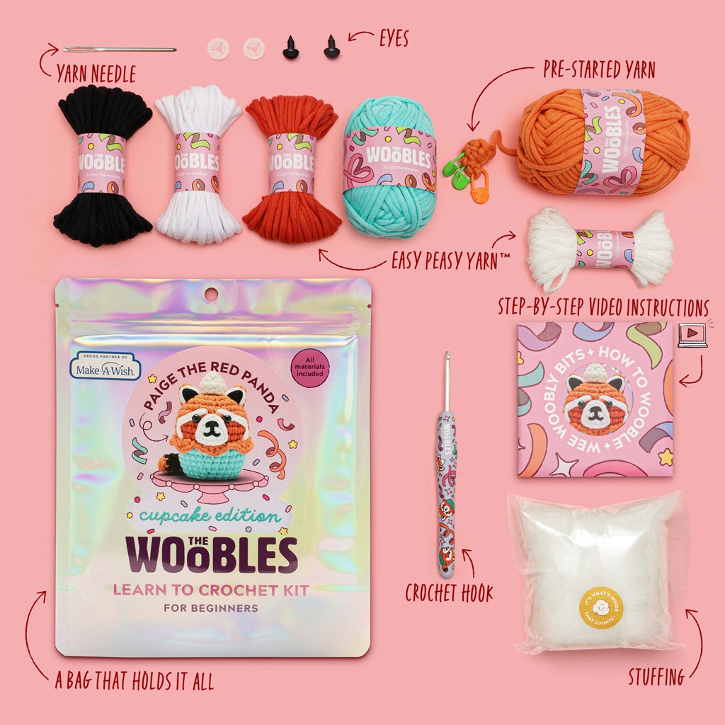 Paige the Red Panda: Cupcake Edition Crochet Kit