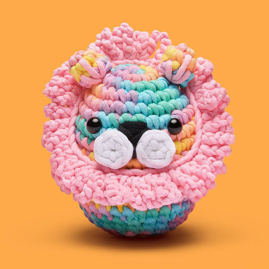 Sebastian the Lion Pastel Crochet Kit