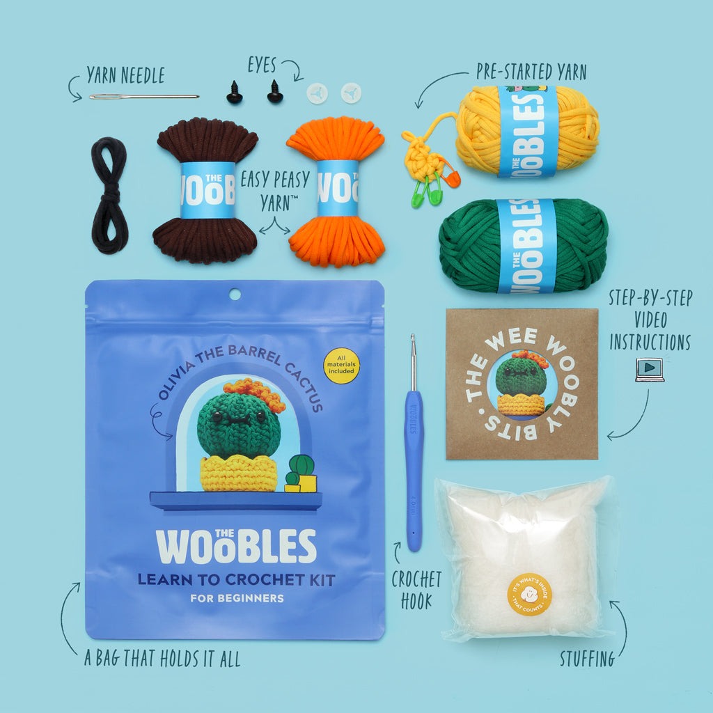 Olivia the Barrel Cactus Crochet Kit