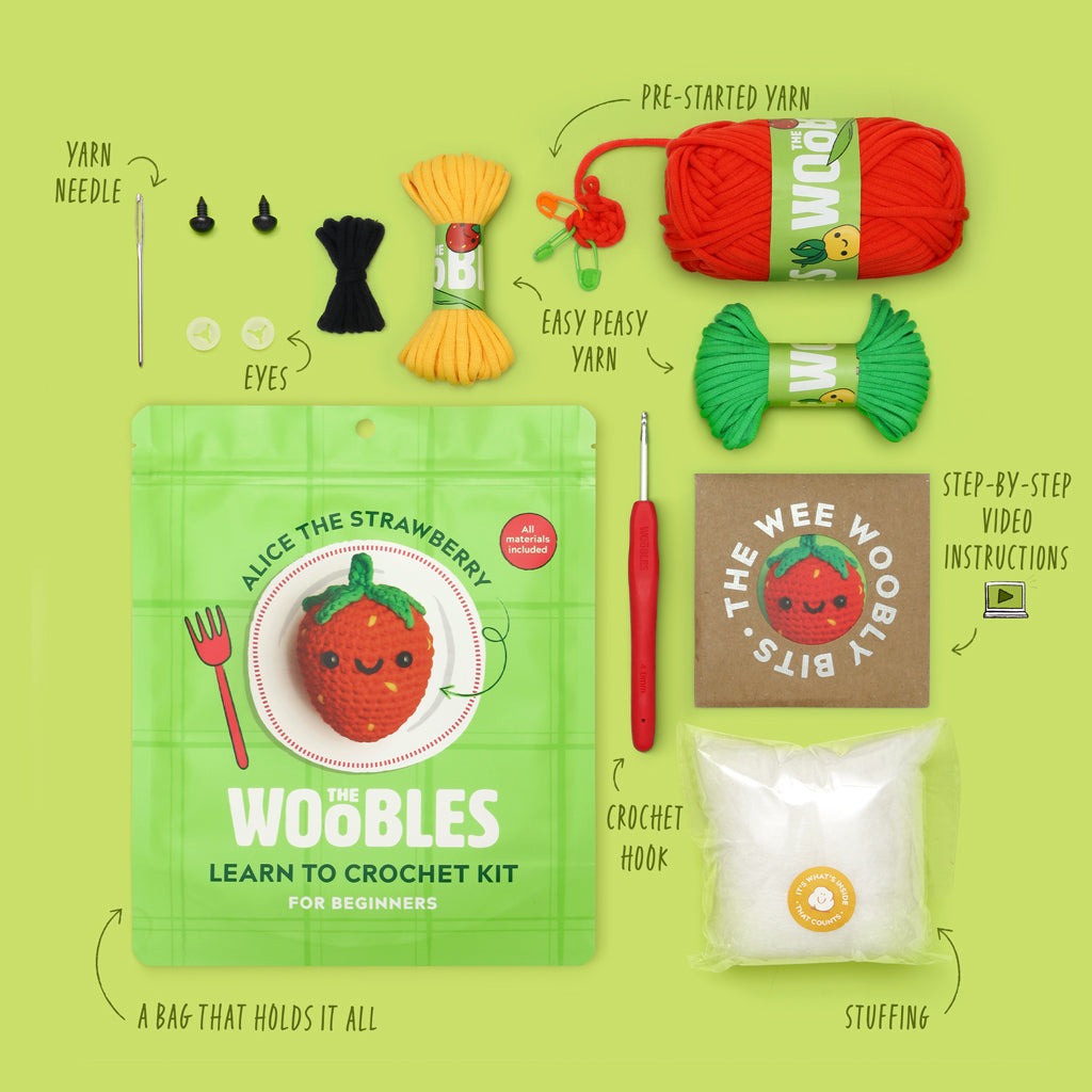 Alice the Strawberry Crochet Kit