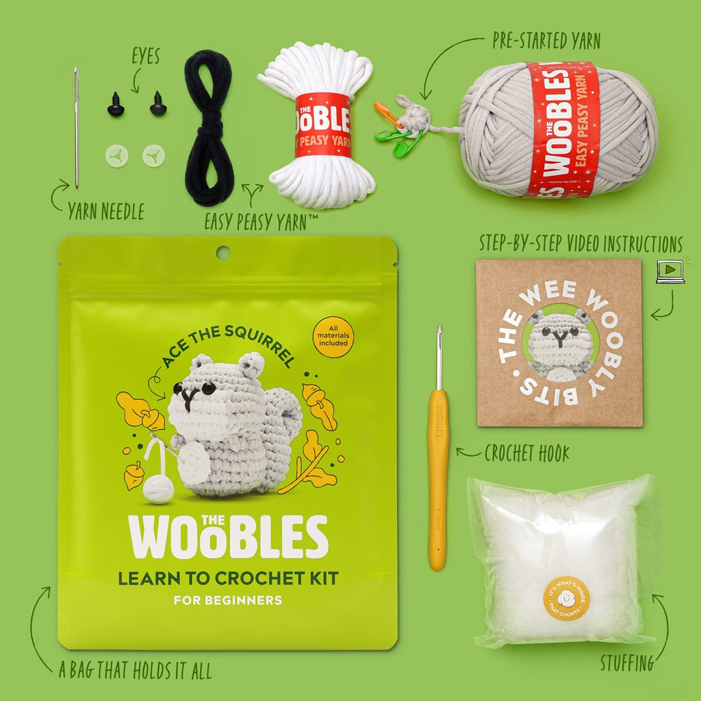 Ace the Squirrel Crochet Kit