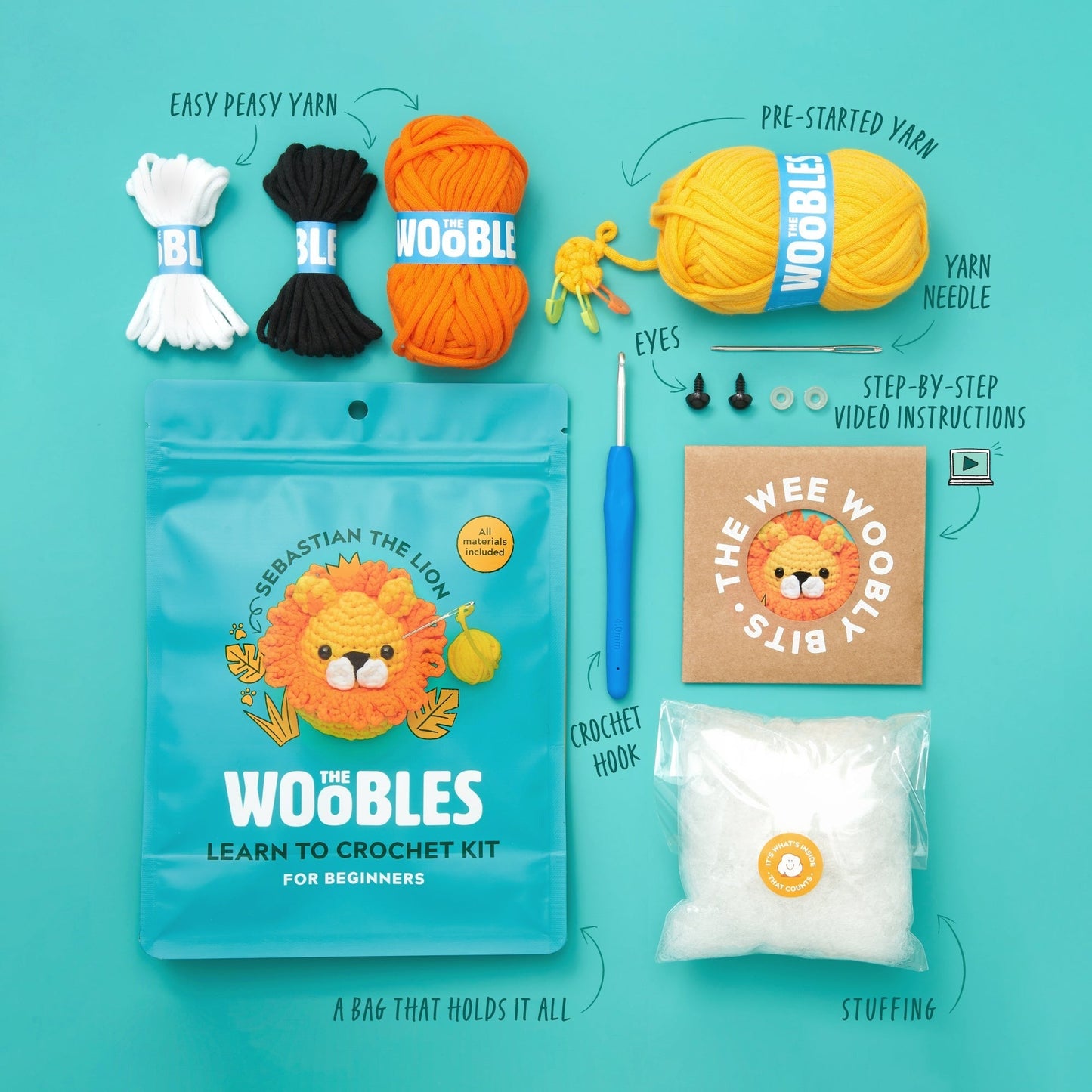 Sebastian the Lion Crochet Kit